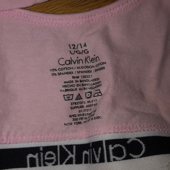 pink calvin klein bralette - Picture 3 of 3